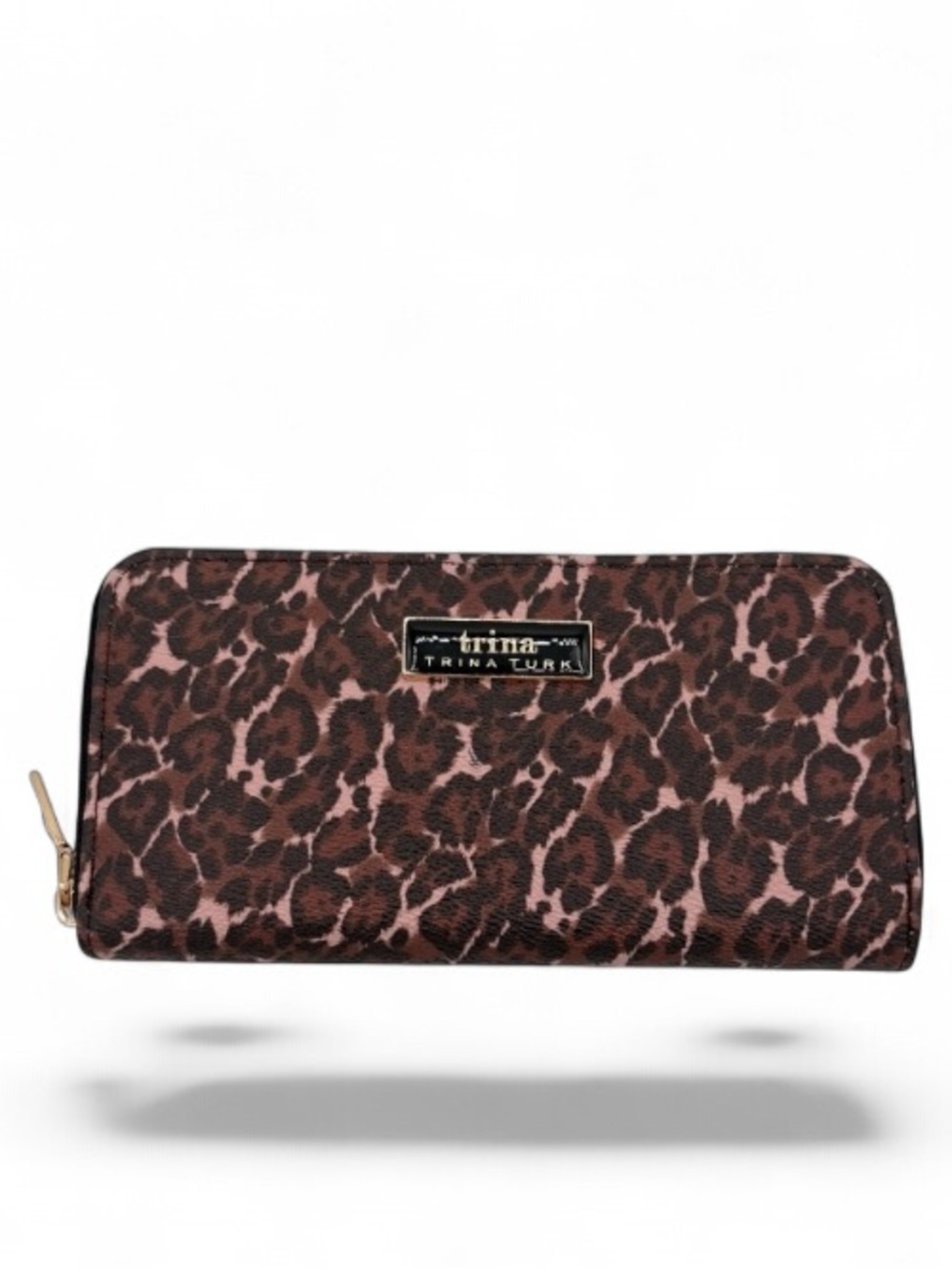 TRINA TURK Leopard Print Zip Around Continental Wallet - NWT
